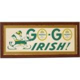 Fighting Irish Drewrys Beer Framed Paper Ad.