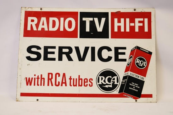 RCA Radio TV HI-FI Service Tin Sign