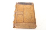 Antique Leather Bound Ledger Book 1871