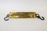 Large Primitive Brass Hanging Scale