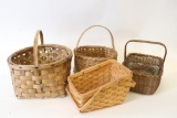 Group of 4 Vintage Baskets