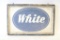 White Trucks Wood Dealership Sign