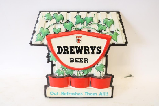 Drewrys Beer Out Refreshes Them All Sign