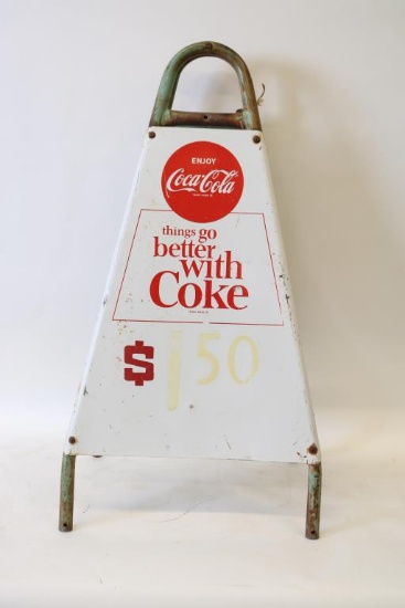 Enjoy Coca Cola Tin Sidewalk Sign