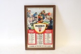 Drewrys Beer 1964 Football Schedule