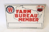 Wisconsign Farm Bureau Member Embossed Tin Sign