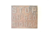 Stop On Red Signal Cast Iron Railroad Sign