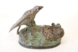 Cast Iron Crow Mechanical Bank