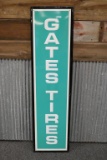 Embossed Tin Gates Tires Sign