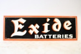 Embossed Tin Exide Batteries Sign