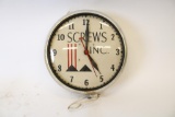 BA Clock Co Screws Inc Store Clock