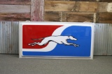 Double Sided Greyhound Bus Depot Sign