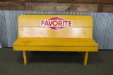 Favorite Bread Advertising Wood Bench