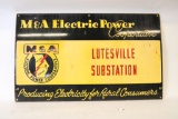 M & A Power Cooperative Porcelain Sign