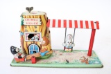 T.P.S. Japan Tin Litho Animal House Windup Toy