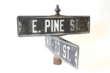 E. Pine ST & N. Third St Corner Street Sign