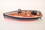 Lindtsrom Tin Litho Windup Toy Boat