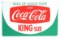 King Size Coca Cola Tin Rack Topper Sign