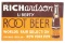 Tin Richardson Liberty Root Beer World's Fair Sign
