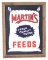 Framed Masonite Martin's Feed Sign
