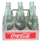 1950's Coca Cola Metal 6 Pack Carrier with Bottles