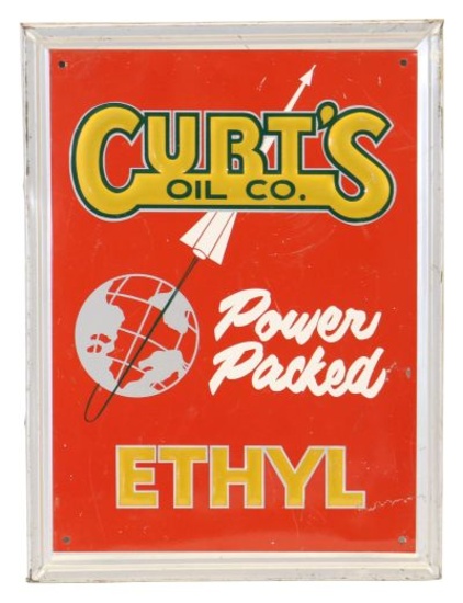 Curtis Oil Co Power Packed Ethyl Tin Pump Plate