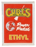 Curtis Oil Co Power Packed Ethyl Tin Pump Plate