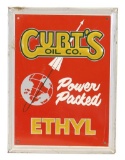 Curtis oil Co Power Packed Ethyl Tin Pump Plate