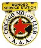 Porcelain Chicago Motor Club Identification Sign