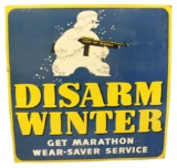 Masonite Marathon Service Disarm Winter Sign