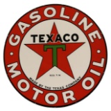 Texaco Gasoline & Motor Oil Porcelain Sign