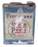 Firestone Super Pyro Gallon Antifreeze Can