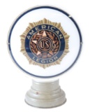 American Legion Milk Glass Globe