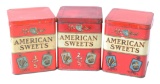 Lot of 3 Diff. American Sweets 50 Count Cigar Tins