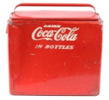 Coca Cola Cavalier Embossed Metal Picnic Cooler