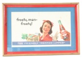 Original Framed Dr. Pepper Paper Poster Sign