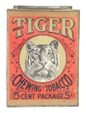 Tiger Tobacco Cardboard Store Tin