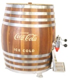 Wooden Coca Cola Root Beer Soda Fountain Barrel