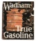 Wadhams True Gasoline Porcelain Flange Sign