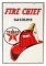 Texaco (White-T) Fire Chief Porcelain Pump Plate