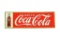 Drink Coca-Cola w/Bottle & TM in Tail Tin Sign