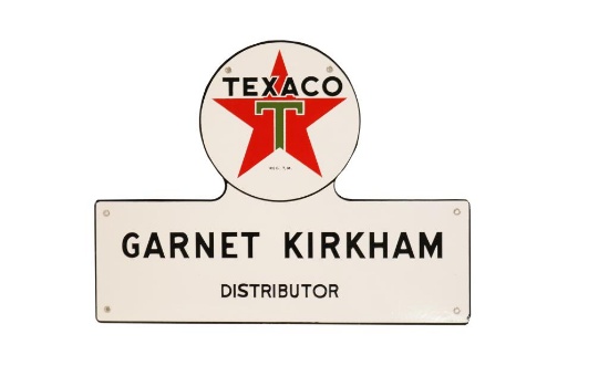 Texaco (White-T) Distributor Keyhole Porcelain