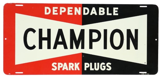 Dependable Champion Spark Tin Sign