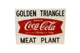 Drink Coca-Cola Sled Tin Sign w/Privilege Panel