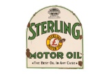 Sterling Motor Oil Porcelain Tombstone Sign
