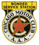 Chicago Motor Club AAA DS Porcelain Sign