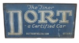 The Finer Dort Auto Smaltz Tin Sign