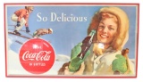 Drink Coca-Cola w/Skier Cardboard Poster