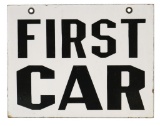 First Car DS Porcelain Sign