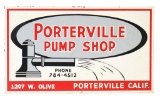 Porterville Pump Shop Tin Sign